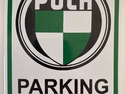 Bild 2:2 Emaille-Schilder von Puch, 15 cm, 17 x 12 cm