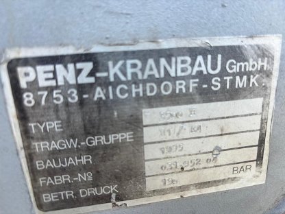 Bild 6:Holzkran Z-Kran Penz 3500H