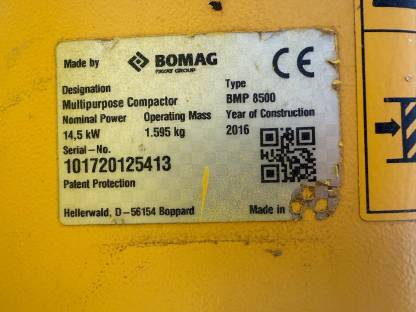 Bild 7:Bomag BMP8500 Grabenwalze Rammax