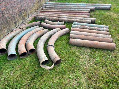 Bild 5:Neuero Körnergebläse mit ca. 15 m Rohren