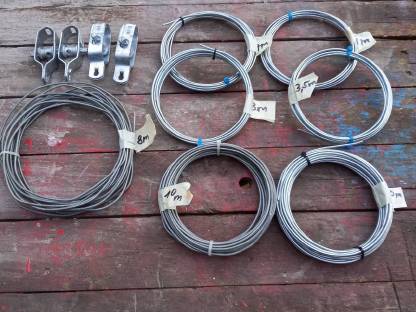 3 mm Spanndraht und 4 Spanner