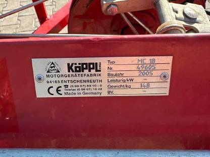 Bild 4:Bandrechen für Köppl Einachsmäher