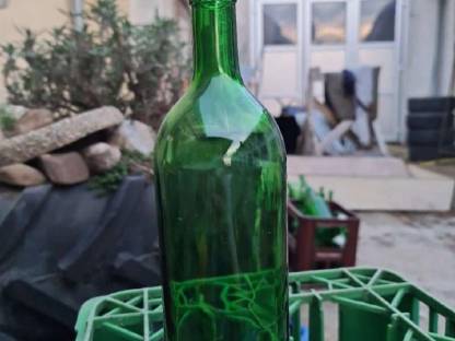 Glasflasche, Weinflasche 1 l Bandmündung