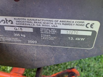 Bild 8:Rasentraktor Kubota G18