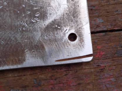 Bild 7:Gebrauchte 8 mm Metallplatte