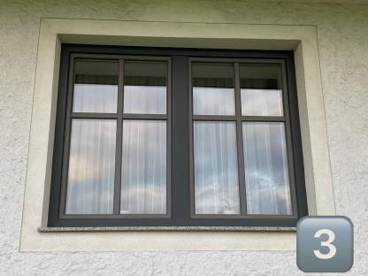 Bild 2:Terrassentür und Fenster Bruckner Holz-Alu