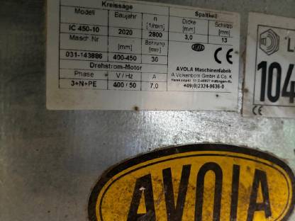 Bild 7:Avola IC 450-10 Kreissäge