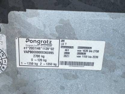 Bild 3:Pongratz Anhänger LH 3100/16 T-AL