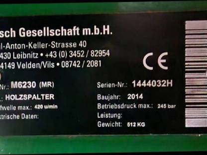 Bild 9:POSCH 20 t Holzspalter M6230MR