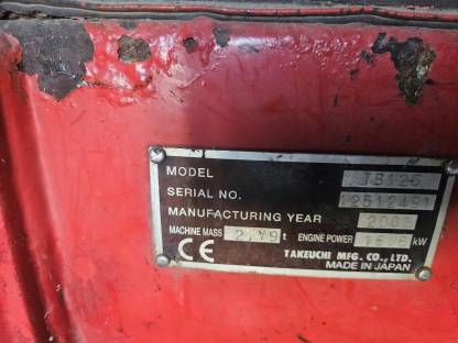 Bild 2:Bagger Takeuchi 2,8 Tonnen