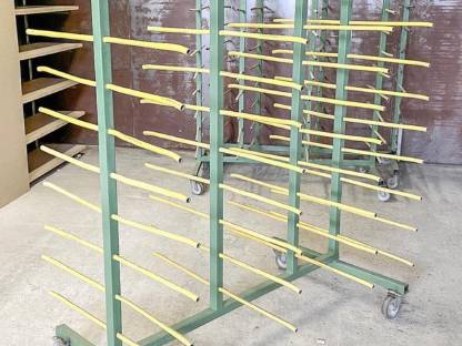 Bild 7:Trockengestell auf Rollen