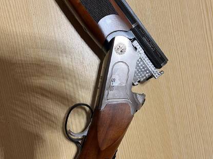 Bild 6:Bockflinte, Uzkon, Mod.: S16, Kal.: 12/76 und Stahlbeschuss