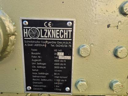 Bild 7:Seilwinde Holzknecht HS 145