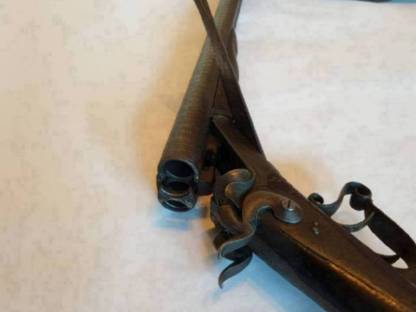 Bild 5:Hahndoppelflinte Damastlauf Waffe Nr. 4