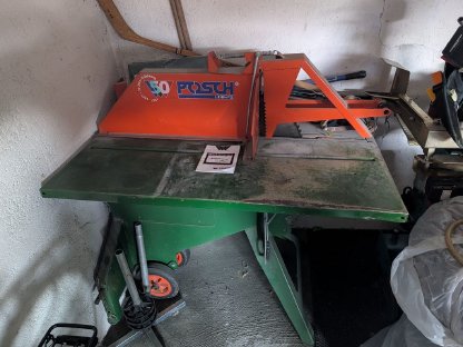 Posch Rolltischkreissäge mit Zapfwellenantrieb