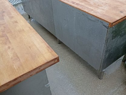 Bild 6:Teigausrollmaschine NEUE Bänder, Edelstahl Bäcker Tische