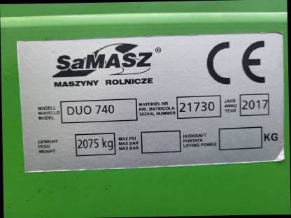 Bild 6:Samasz Duo 740 Kreiselschwader Wurmschwader