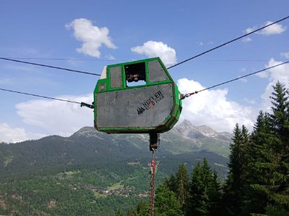Bild 5:Universelle Forstseilbahn Koller K 307 H + Elektro-Seilwagen
