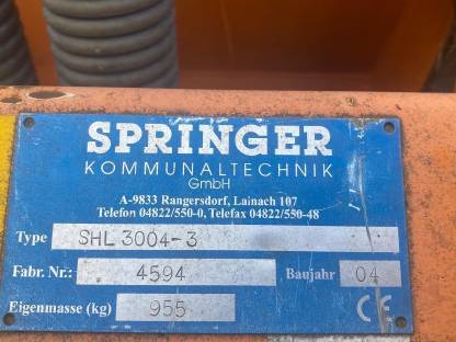 Bild 4:Springer SHL3004-3 Schneepflug