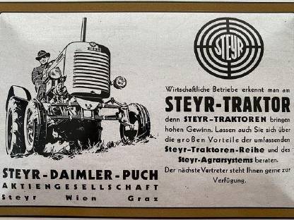 Bild 2:3 Blechschild 40 x 30 cm Steyr Traktoren Classic