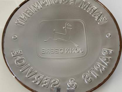 Bild 2:John Deere Blechschild 35 cm Dm.