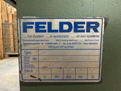 Bild 7:Felder KFS37 Kreissäge und Fräse