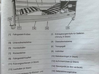 Bild 5:Pflegebett el. verstellbar