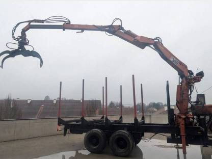 Krananhänger 18 t, mit Hiab Kran