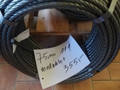 Bild 4:Forstseil, hochverdichtet, 10 mm, 11 mm, 12 mm, 13 mm