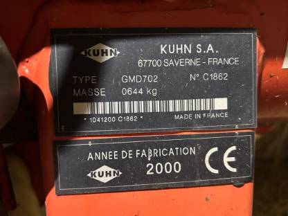 Bild 3:Mähwerk Kuhn GMD 702