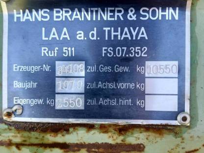 Brantner Hubkipper 8 t