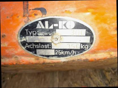 Bild 3:Achse AL-KO Typ 300 für Anhänger