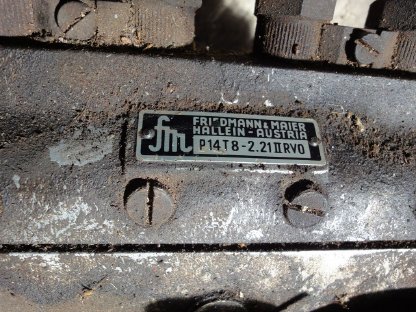 Bild 5:Einspritzpumpen alt Friedmann & Maier P14T8 - 2.21 RVO