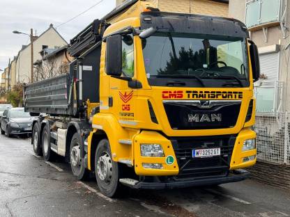 LKW MAN TGS Abrollkipper Palfinger - Ladekran PK22002EH