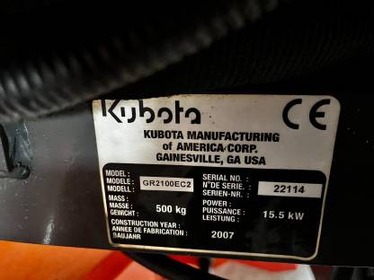 Bild 6:Kubota Rasenmähertraktor
