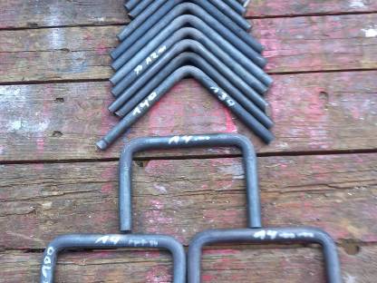 12 mm Rundeisen Winkel und 3 Griffe