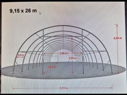 Rundbogenhalle 9,15 x 26 m