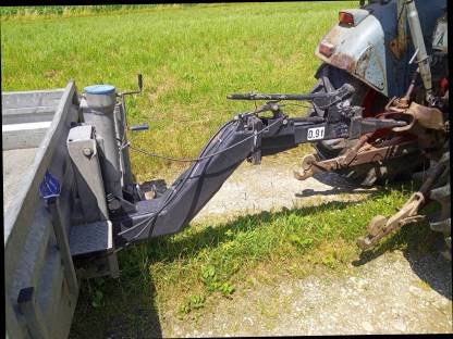 Bild 3:Schmid Tieflader Anhänger Stapler Plattformanhänger Auflaufbremse