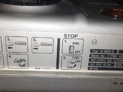 Bild 8:Bosch Stromgenerator, Notstromgenerator G 800 S