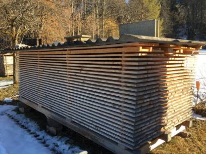 Bild 2:Fichtenbretter Rauschalung