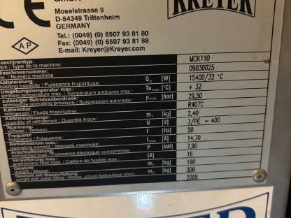 Bild 2:Kühlaggregat zur Wein- und Mostkühlung Kreyer