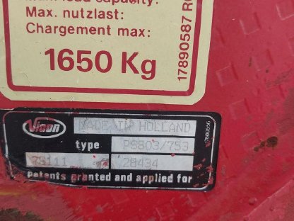 Bild 5:Vicon PS603 Pendelstreuer Düngerstreuer