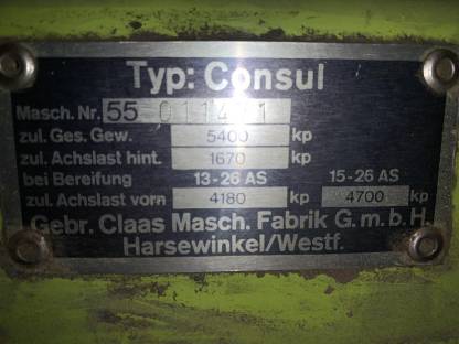 Bild 2:Claas Consul Mähdrescher
