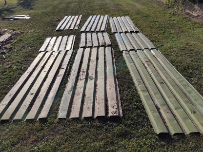 Trapezblech, Brennholz-Abdeckung ca. 23 Laufmeter