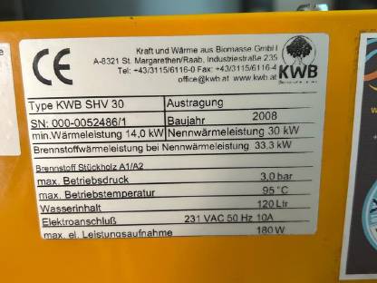 Bild 3:KWB SHV 30 Heizkessel