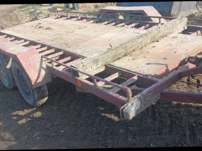 Bild 7:Tieflader Anhänger Baugeräteanhänger