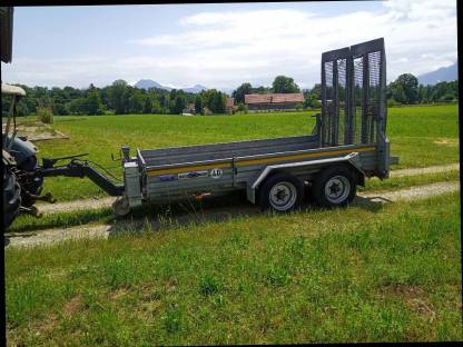 Bild 7:Schmid Tieflader Anhänger Stapler Plattformanhänger Auflaufbremse