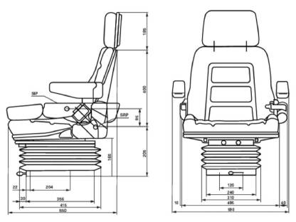 Bild 4:Luftgefederter Traktorsitz
