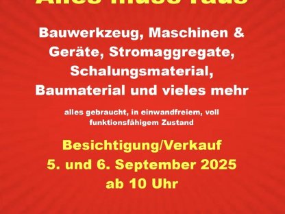 Betriebsauflösung Maschinen/Geräte Verkauf