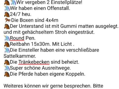 Einstellplätze
